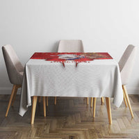 Personalized New Zealand Sheep Christmas Tablecloth Hipi Meri Kirihimete Silver Fern Xmas Tree - Polynesian Pride