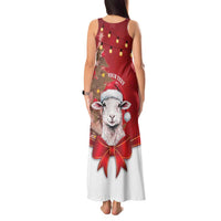 Personalized New Zealand Sheep Christmas Tank Maxi Dress Hipi Meri Kirihimete Silver Fern Xmas Tree LT14 - Polynesian Pride