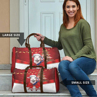 Personalized New Zealand Sheep Christmas Travel Bag Hipi Meri Kirihimete Silver Fern Xmas Tree LT14 - Polynesian Pride