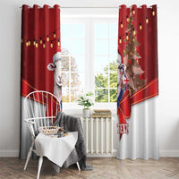Personalized New Zealand Sheep Christmas Window Curtain Hipi Meri Kirihimete Silver Fern Xmas Tree LT14 - Polynesian Pride