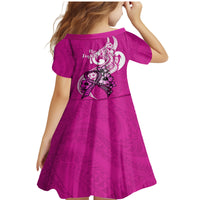 Polynesia Breast Cancer Awareness Family Matching Mermaid Dress and Hawaiian Shirt Think Pink Polynesian Ribbon White Version LT14 - Polynesian Pride