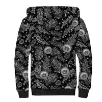Hawaii Christmas Sherpa Hoodie Tropical Style With Coat Of Arms LT14 - Polynesian Pride