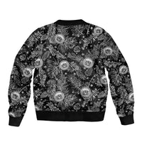 Hawaii Christmas Sleeve Zip Bomber Jacket Tropical Style With Coat Of Arms LT14 - Polynesian Pride