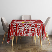 Tonga King Tupou I Day Tablecloth Tongan Ngatu Pattern With Crown LT14 - Polynesian Pride
