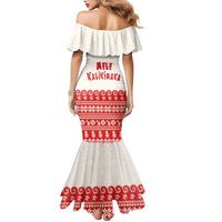 Red Mele Kalikimaka Hawaii Mermaid Dress Funny Ho Ho Ho Santa Shaka LT14 - Polynesian Pride