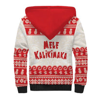 Red Mele Kalikimaka Hawaii Sherpa Hoodie Funny Ho Ho Ho Santa Shaka LT14 - Polynesian Pride
