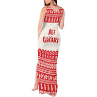 Red Mele Kalikimaka Hawaii Tank Maxi Dress Funny Ho Ho Ho Santa Shaka LT14 - Polynesian Pride
