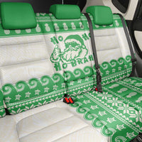 Green Mele Kalikimaka Hawaii Back Car Seat Cover Funny Ho Ho Ho Santa Shaka LT14 - Polynesian Pride