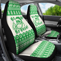 Green Mele Kalikimaka Hawaii Car Seat Cover Funny Ho Ho Ho Santa Shaka LT14 - Polynesian Pride