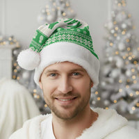 Green Mele Kalikimaka Hawaii Christmas Santa Hat Funny Ho Ho Ho Santa Shaka - Polynesian Pride