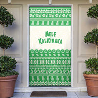 Green Mele Kalikimaka Hawaii Door Cover Funny Ho Ho Ho Santa Shaka LT14 Green - Polynesian Pride