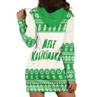 Green Mele Kalikimaka Hawaii Hoodie Dress Funny Ho Ho Ho Santa Shaka LT14 - Polynesian Pride