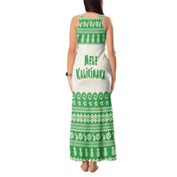 Green Mele Kalikimaka Hawaii Tank Maxi Dress Funny Ho Ho Ho Santa Shaka LT14 - Polynesian Pride