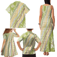 Green Palaka Hawaii Leis Family Matching Tank Maxi Dress and Hawaiian Shirt Hawaiian-plaid Elegant Tropical Vibes LT14 - Polynesian Pride