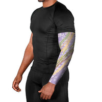 Purple Palaka Hawaii Leis Arm Sleeves Hawaiian-plaid Elegant Tropical Vibes - Polynesian Pride