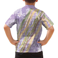 Purple Palaka Hawaii Leis Hawaiian Shirt Hawaiian-plaid Elegant Tropical Vibes LT14 - Polynesian Pride