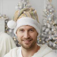 Yellow Palaka Hawaii Leis Christmas Santa Hat Hawaiian-plaid Elegant Tropical Vibes - Polynesian Pride