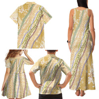 Yellow Palaka Hawaii Leis Family Matching Tank Maxi Dress and Hawaiian Shirt Hawaiian-plaid Elegant Tropical Vibes LT14 - Polynesian Pride