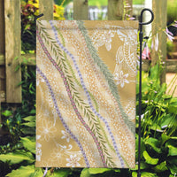 Yellow Palaka Hawaii Leis Garden Flag Hawaiian-plaid Elegant Tropical Vibes - Polynesian Pride