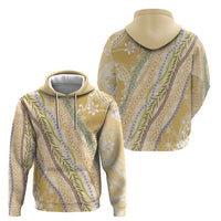 Yellow Palaka Hawaii Leis Hoodie Hawaiian-plaid Elegant Tropical Vibes - Polynesian Pride