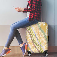 Yellow Palaka Hawaii Leis Luggage Cover Hawaiian-plaid Elegant Tropical Vibes - Polynesian Pride