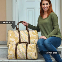 Yellow Palaka Hawaii Leis Travel Bag Hawaiian-plaid Elegant Tropical Vibes - Polynesian Pride