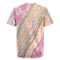 Pink Palaka Hawaii Leis Rugby Jersey Hawaiian-plaid Elegant Tropical Vibes - Polynesian Pride