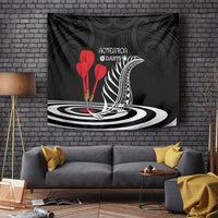 New Zealand Darts Tapestry Aotearoa Maori Fern Bring It On LT14 Black - Polynesian Pride