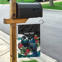 Personalised Valentine's Day New Zealand Garden Flag Tui Bird Couple Kowhaiwhai Mix Pohutukawa LT14 - Polynesian Pride