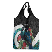 Personalised Valentine's Day New Zealand Grocery Bag Tui Bird Couple Kowhaiwhai Mix Pohutukawa LT14 - Polynesian Pride