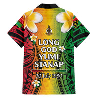 Vanuatu Independence Day Family Matching Puletasi and Hawaiian Shirt Long God Yumi Stanap Happy 45th Anniversary LT14 - Polynesian Pride