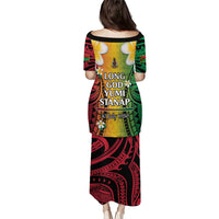 Vanuatu Independence Day Family Matching Puletasi and Hawaiian Shirt Long God Yumi Stanap Happy 45th Anniversary LT14 - Polynesian Pride