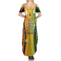 Vanuatu Independence Day Family Matching Summer Maxi Dress and Hawaiian Shirt Long God Yumi Stanap Happy 45th Anniversary LT14 - Polynesian Pride