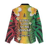 Vanuatu Independence Day Women Casual Shirt Long God Yumi Stanap Happy 45th Anniversary LT14 - Polynesian Pride