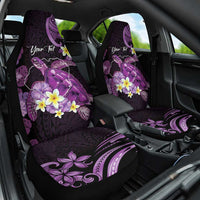 Personalised Aloha Hawaii Kauai Island Car Seat Cover Garden Isle Map Sea Turtle Plumeria LT14 One Size Purple - Polynesian Pride