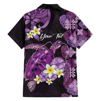 Personalised Aloha Hawaii Kauai Island Family Matching Puletasi and Hawaiian Shirt Garden Isle Map Sea Turtle Plumeria LT14 - Polynesian Pride