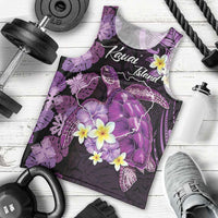 Personalised Aloha Hawaii Kauai Island Men Tank Top Garden Isle Map Sea Turtle Plumeria LT14 - Polynesian Pride