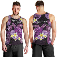 Personalised Aloha Hawaii Kauai Island Men Tank Top Garden Isle Map Sea Turtle Plumeria LT14 - Polynesian Pride