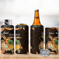 Personalised Aloha Hawaii Lanai Island 4 in 1 Can Cooler Tumbler Pineapple Isle Map Sea Turtle Plumeria LT14 - Polynesian Pride