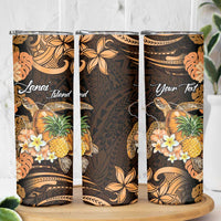 Personalised Aloha Hawaii Lanai Island Skinny Tumbler Pineapple Isle Map Sea Turtle Plumeria LT14 - Polynesian Pride