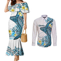 Personalised Aloha Hawaii Kahoolawe Island Couples Matching Mermaid Dress and Long Sleeve Button Shirt Target Isle Map With Humpback Whale
