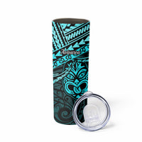 Matariki New Zealand Skinny Tumbler Maori New Year Tiki Turquoise Version LT14 - Polynesian Pride