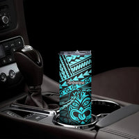 Matariki New Zealand Skinny Tumbler Maori New Year Tiki Turquoise Version LT14 - Polynesian Pride