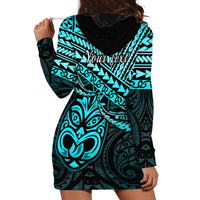Personalised Matariki New Zealand Hoodie Dress Maori New Year Tiki Turquoise Version LT14 - Polynesian Pride