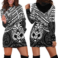 Matariki New Zealand Hoodie Dress Maori New Year Tiki Black Version LT14 - Polynesian Pride