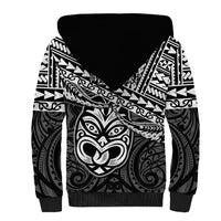 Matariki New Zealand Sherpa Hoodie Maori New Year Tiki Black Version LT14 - Polynesian Pride