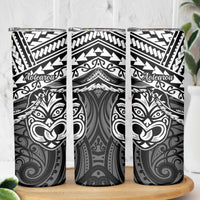 Matariki New Zealand Skinny Tumbler Maori New Year Tiki Black Version LT14 - Polynesian Pride