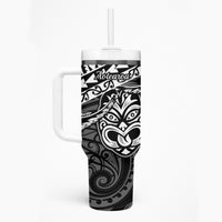 Matariki New Zealand Tumbler With Handle Maori New Year Tiki Black Version