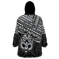 Matariki New Zealand Wearable Blanket Hoodie Maori New Year Tiki Black Version LT14 - Polynesian Pride