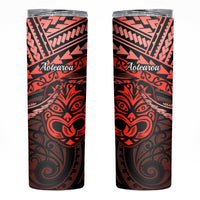 Matariki New Zealand Skinny Tumbler Maori New Year Tiki Red Version LT14 Red - Polynesian Pride